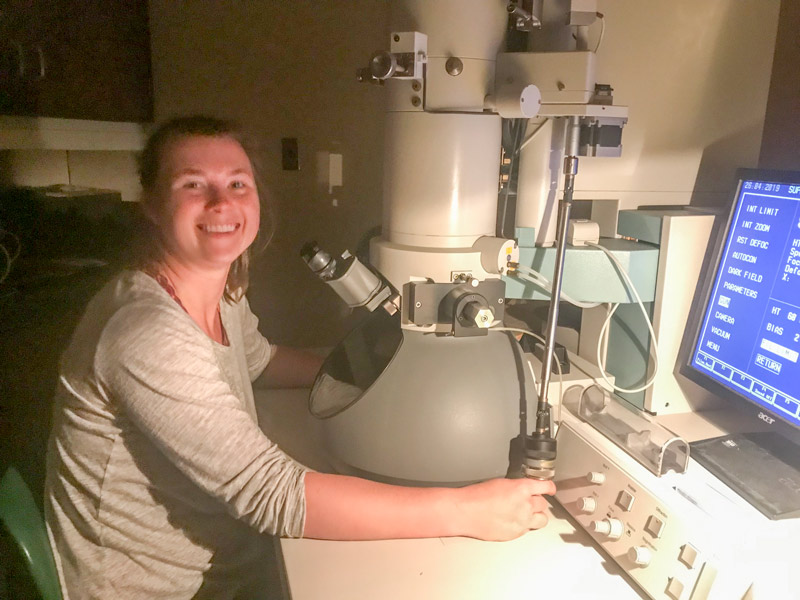 Student at the Transmission Electron Microscope